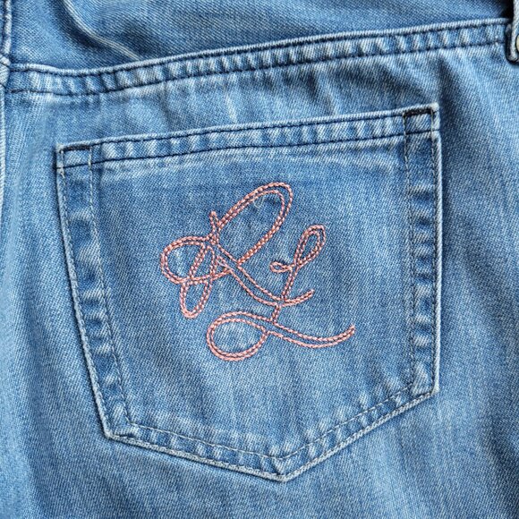 Y2K Ralph Lauren Kayla Bootcut Low Rise Jeans 30x33 Blue Denim - Picture 10 of 16
